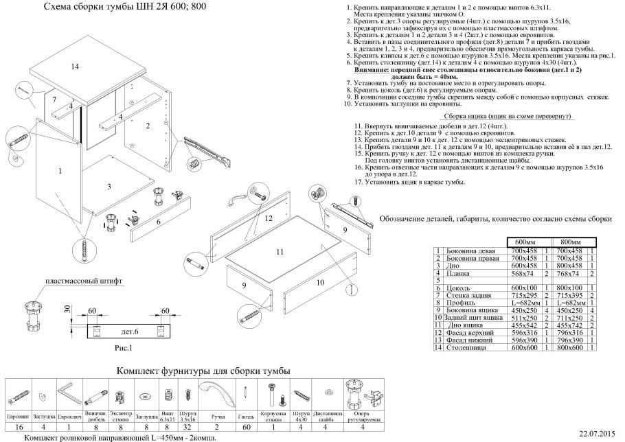Схема сборки мойки ТМ 800
