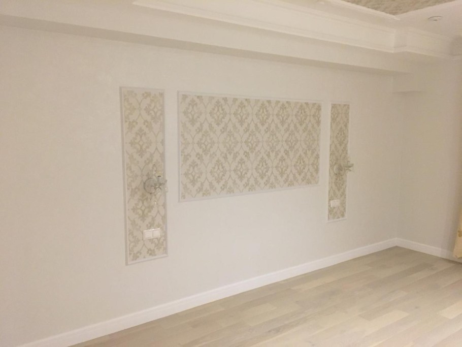 Вставки из обоев в интерьере