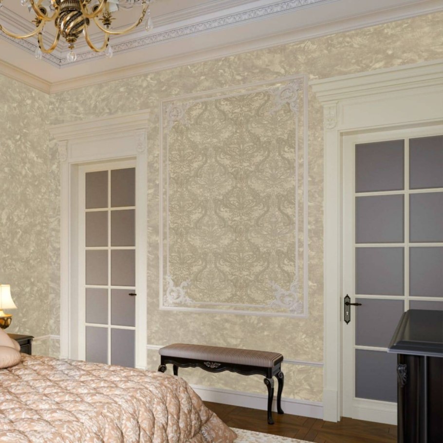 Молдинги в интерьере гостиной