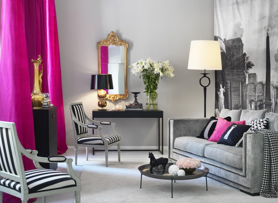 Сочетание с серым цветом в интерьере