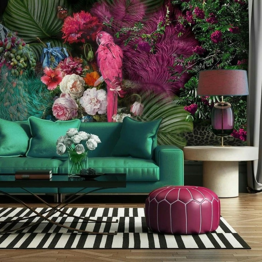 Гостиная в ярких тонах