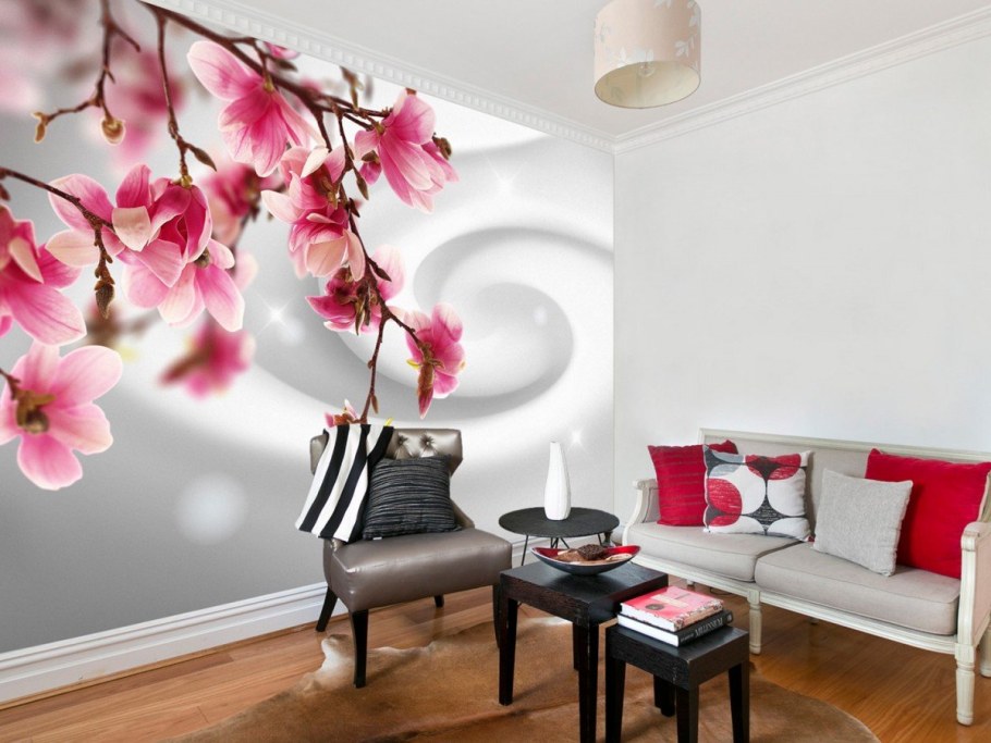 Фотообои с цветами на стену