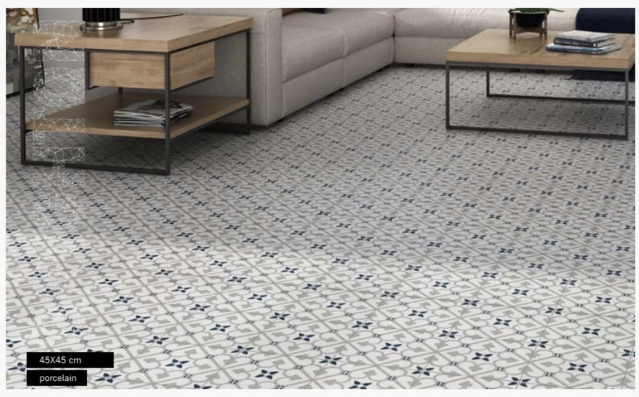 Плитка напольная hidraulicos Brighton Grey 45x45 Halcon