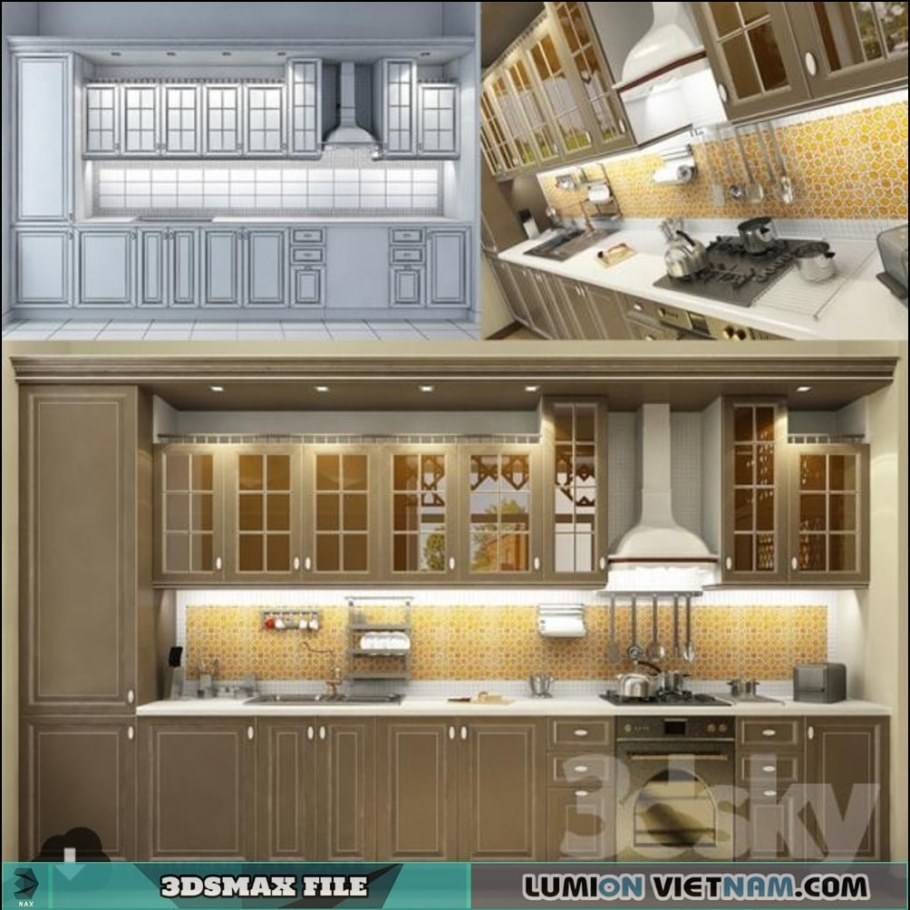 3d моделирование кухни Камеа