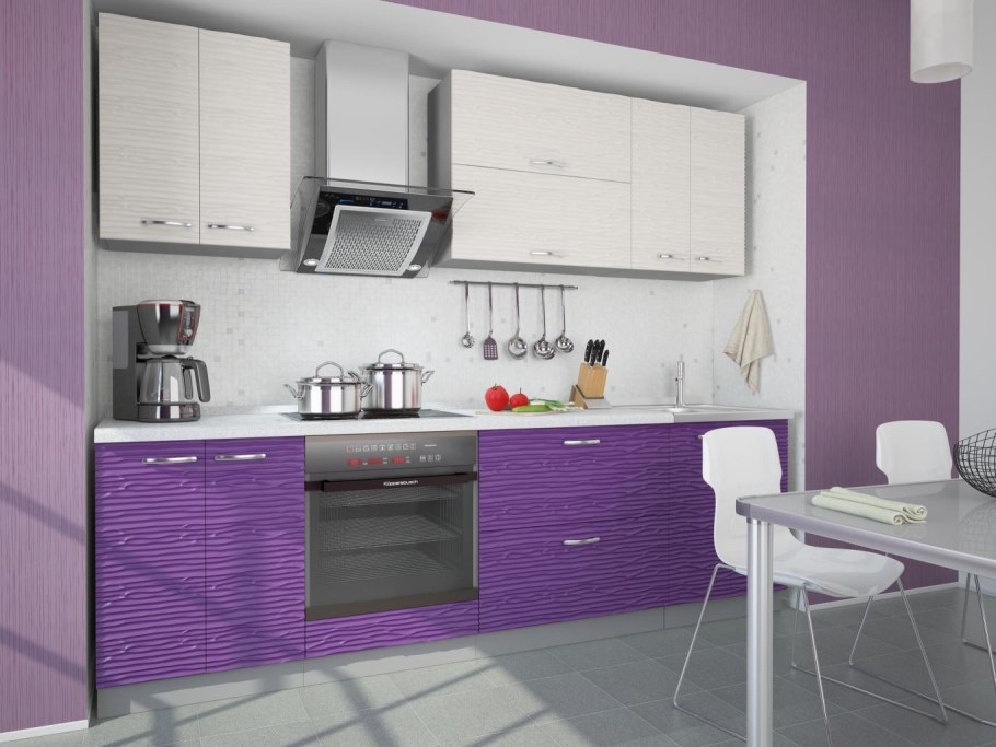 Лиловый кухонный гарнитур