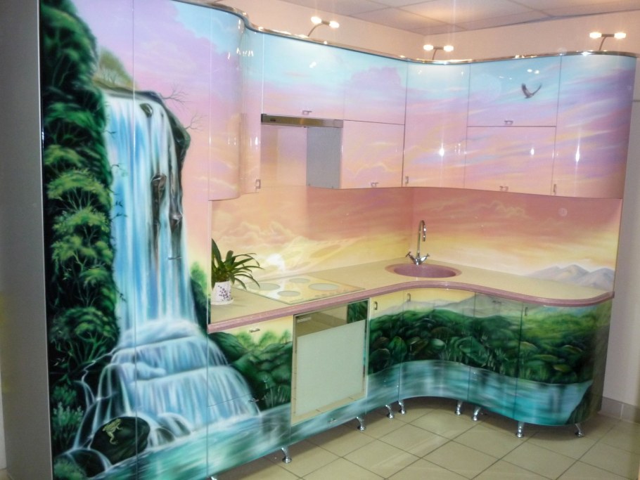 Кухонные фасады с фотопечатью