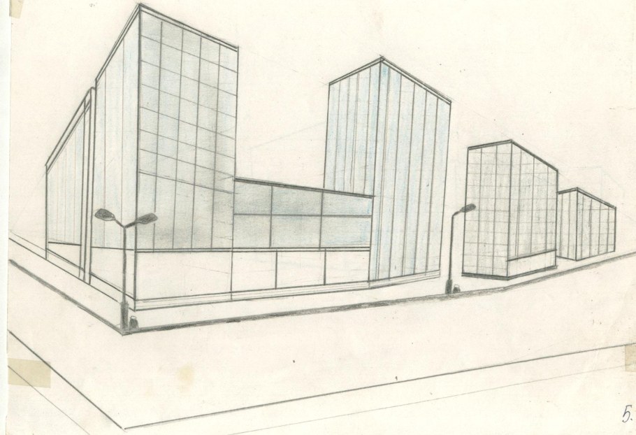 Здания карандашом