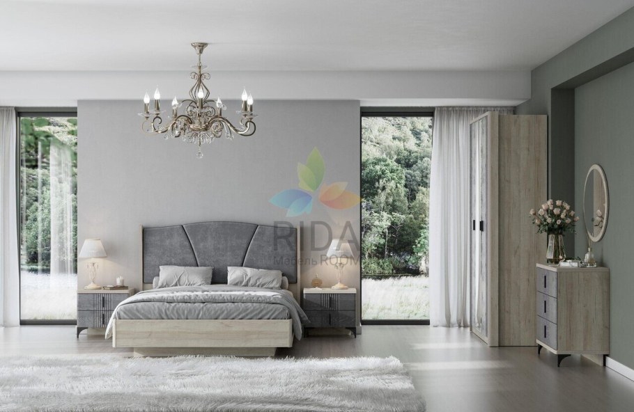 Спальня Шер дуб серый