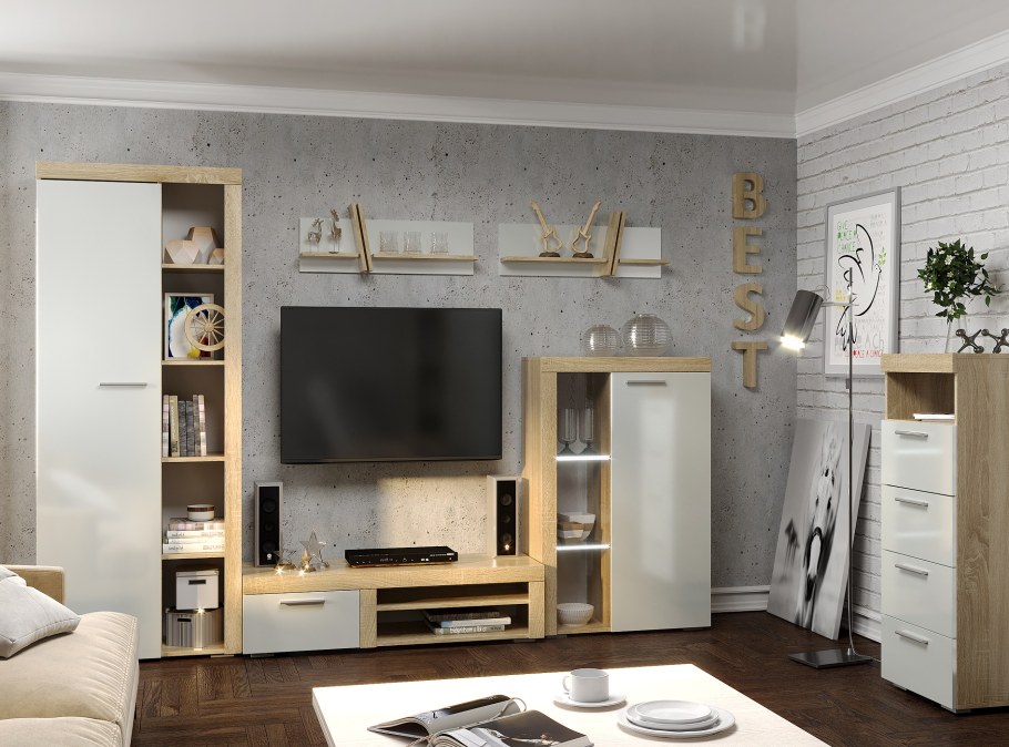 Бастон дуб сонома гостиная