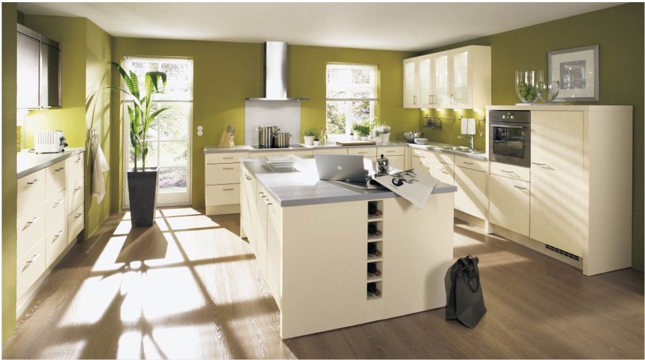 Кухня цвет олива