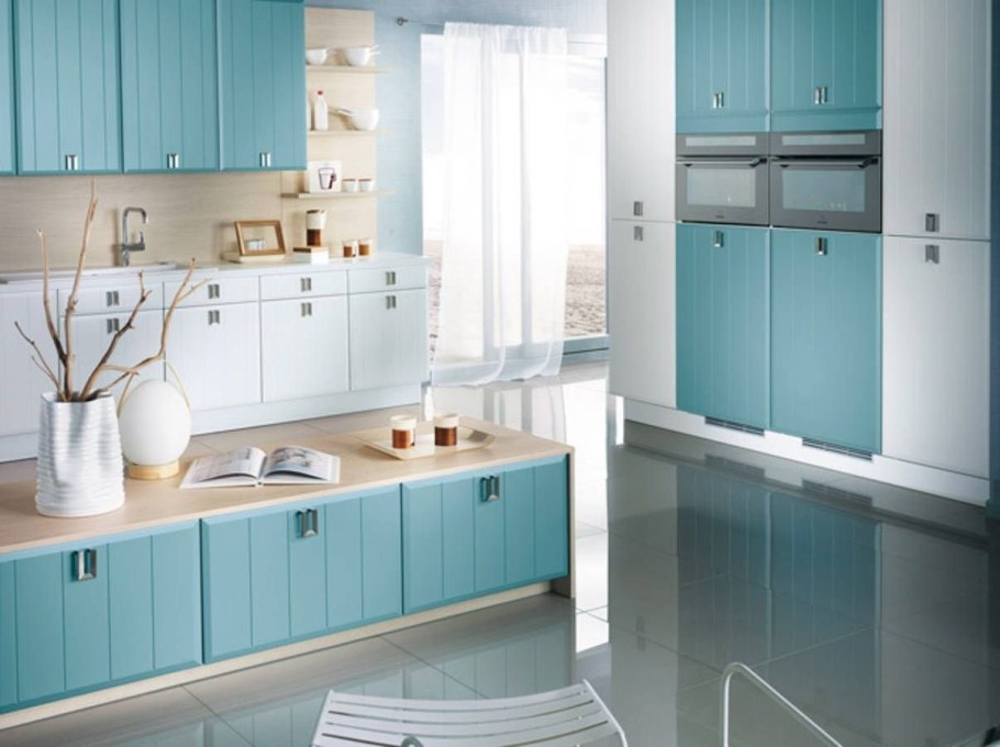 Бирюзовая кухня икеа