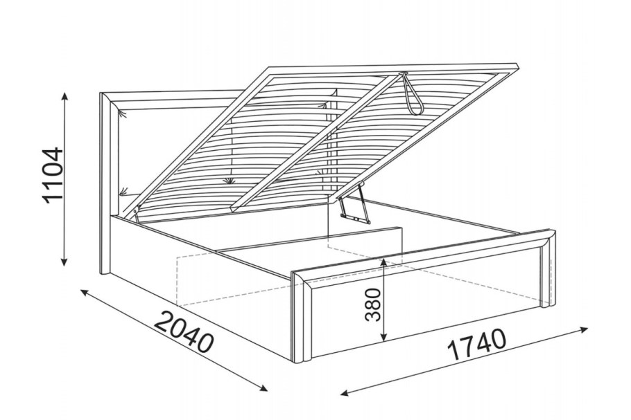 Кровать Глэдис с подъемным механизмом
