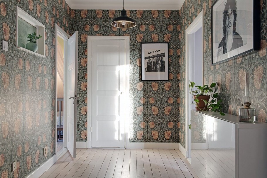 Обои Вильям Моррис в интерьере