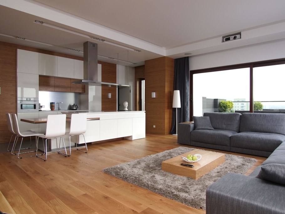 Кухня-гостиная в современном стиле