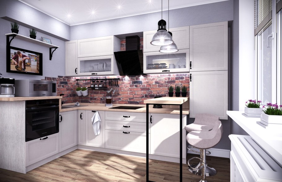 Кухни с барной стойкой