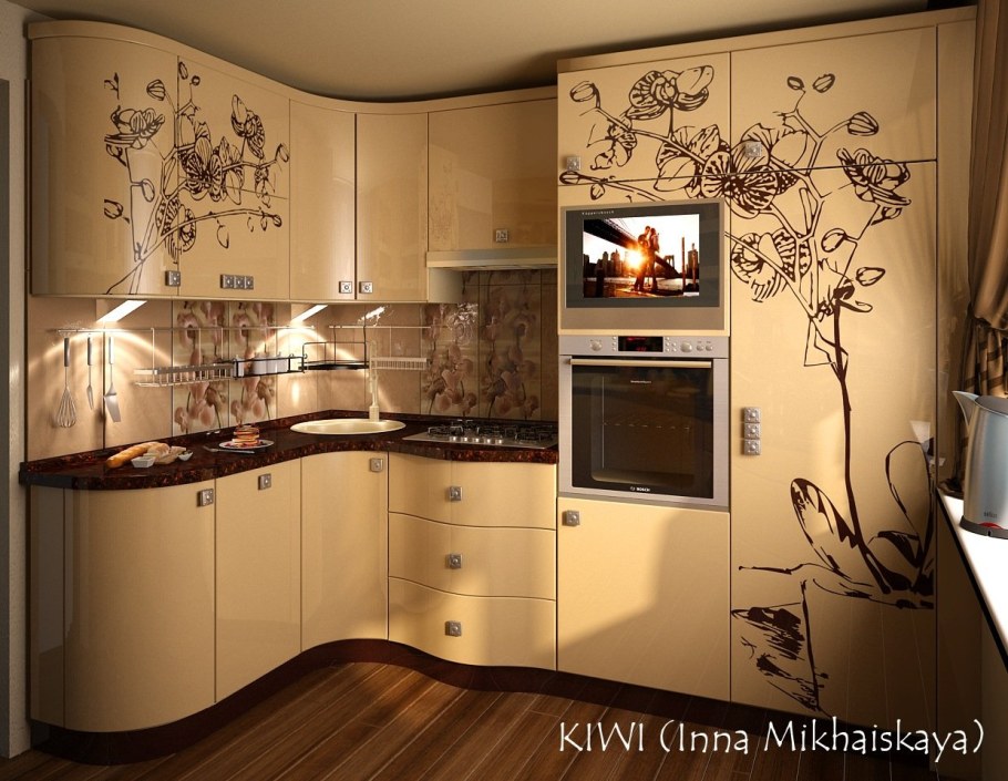 Кухонный гарнитур с изображением