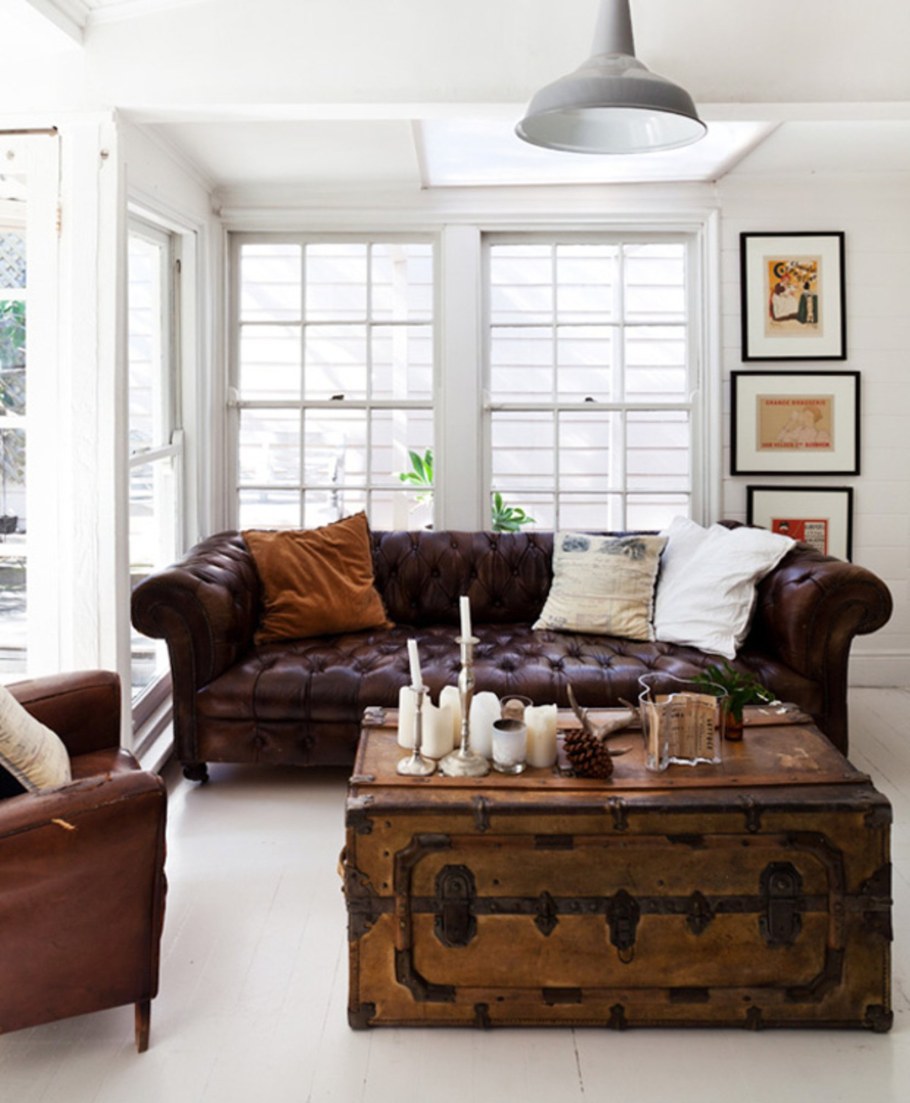 Диван Честерфилд в современном интерьере