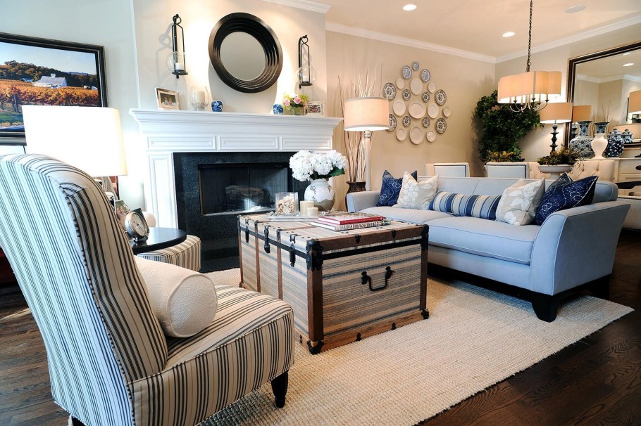 Гостиная в морском стиле