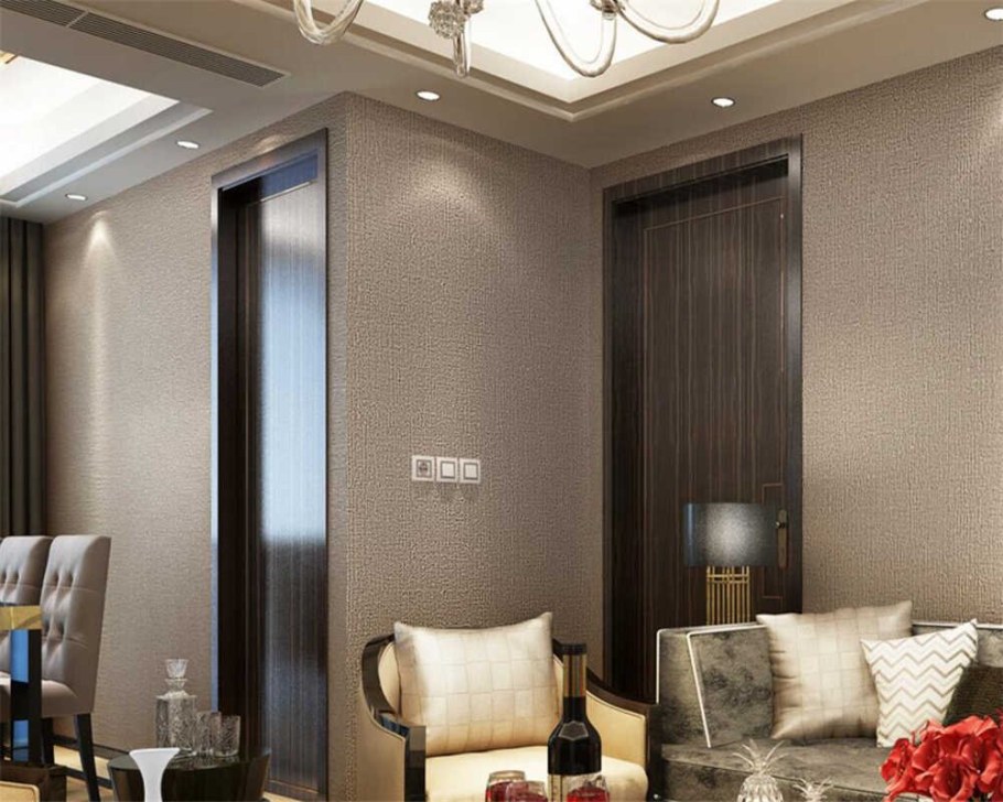 Обои для гостиной однотонные