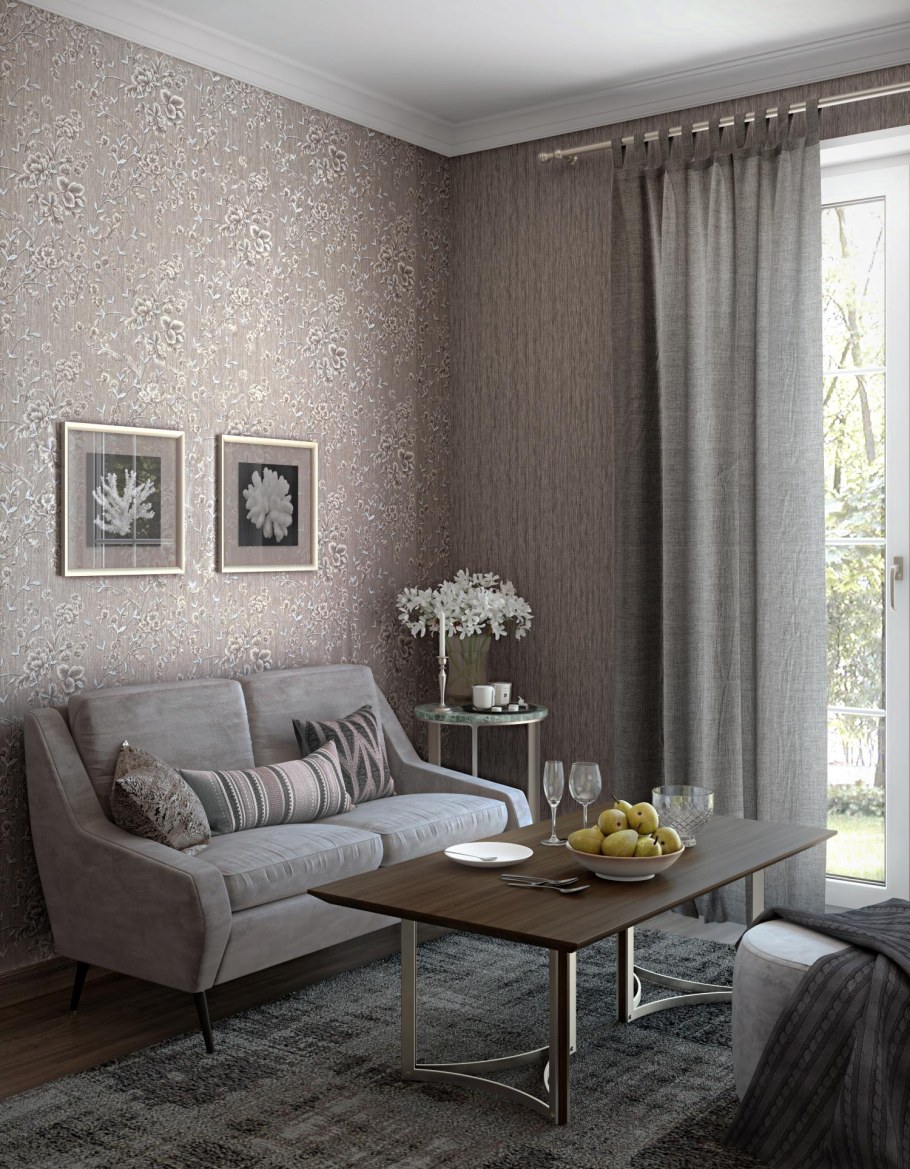 Комбинированные стены в интерьере