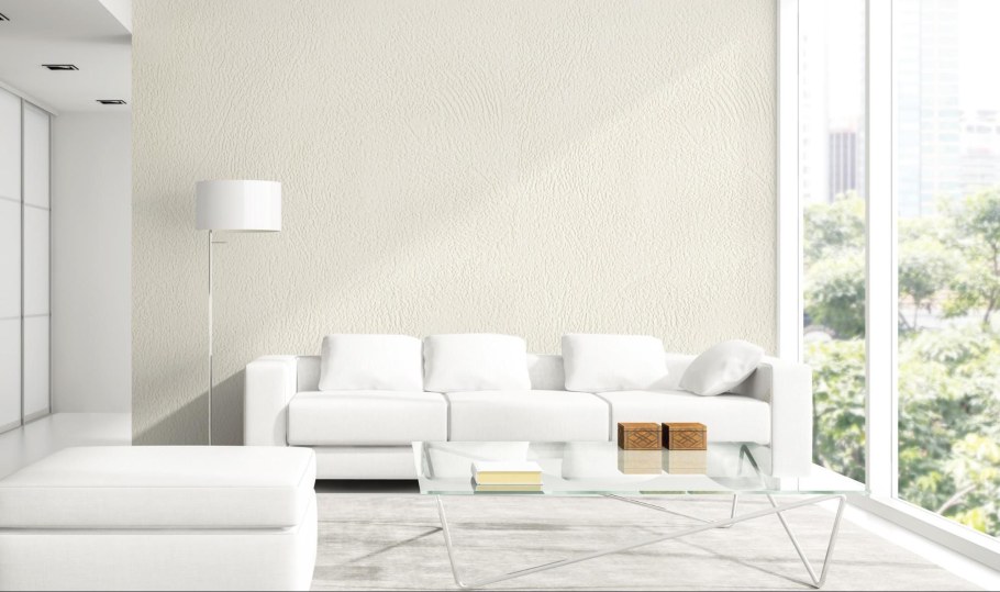 Белые стеклообои в интерьере