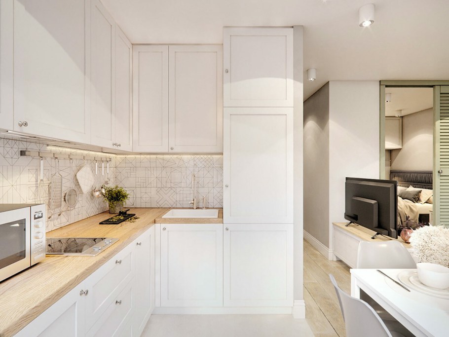 Маленькая белая кухня