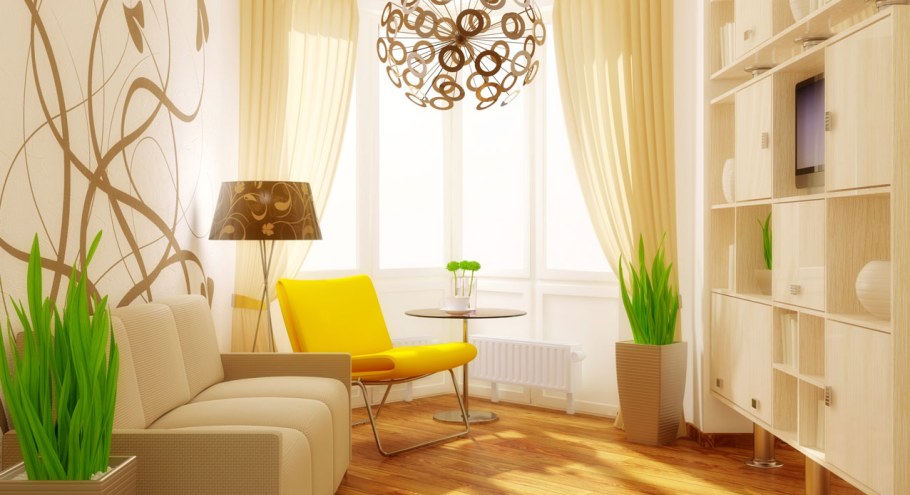 Визуально расширить комнату цвет