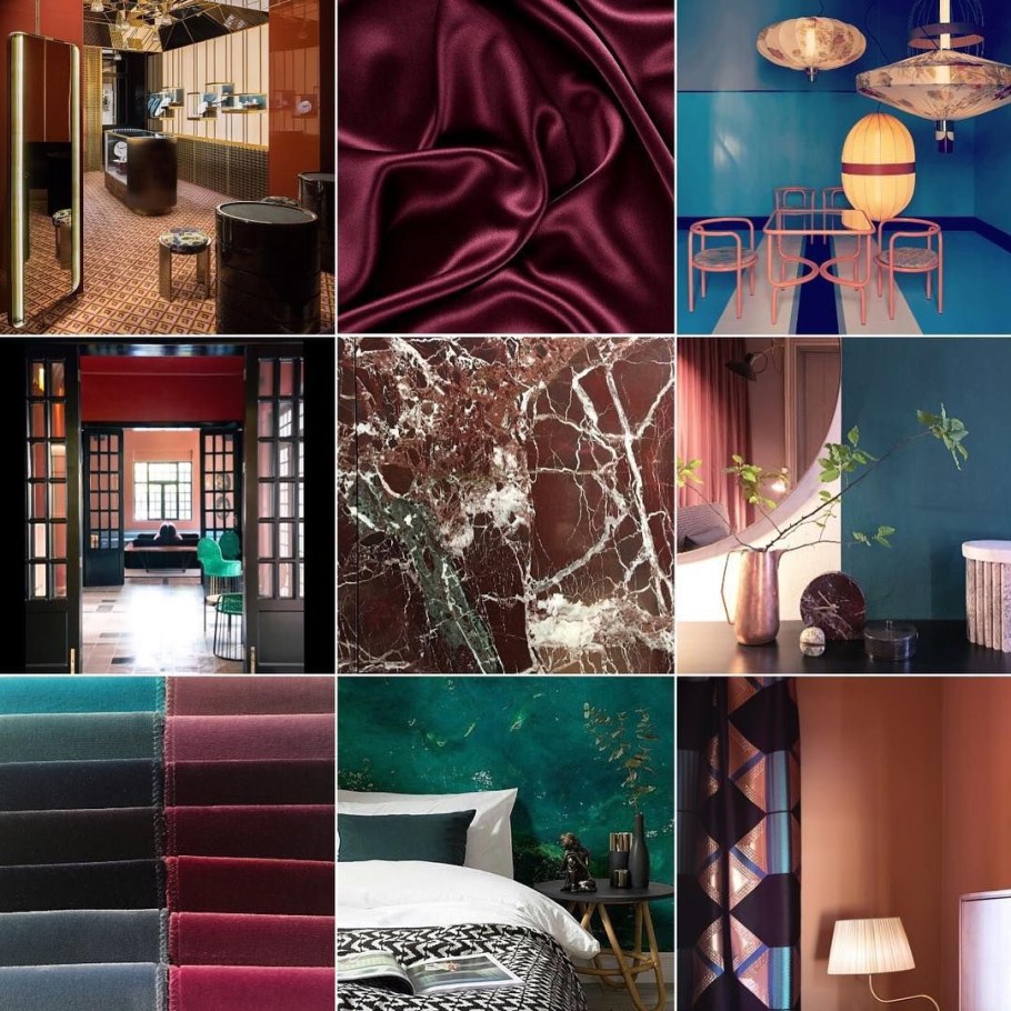 Изумрудный мудборд