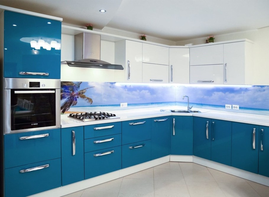 Кухня в синем цвете