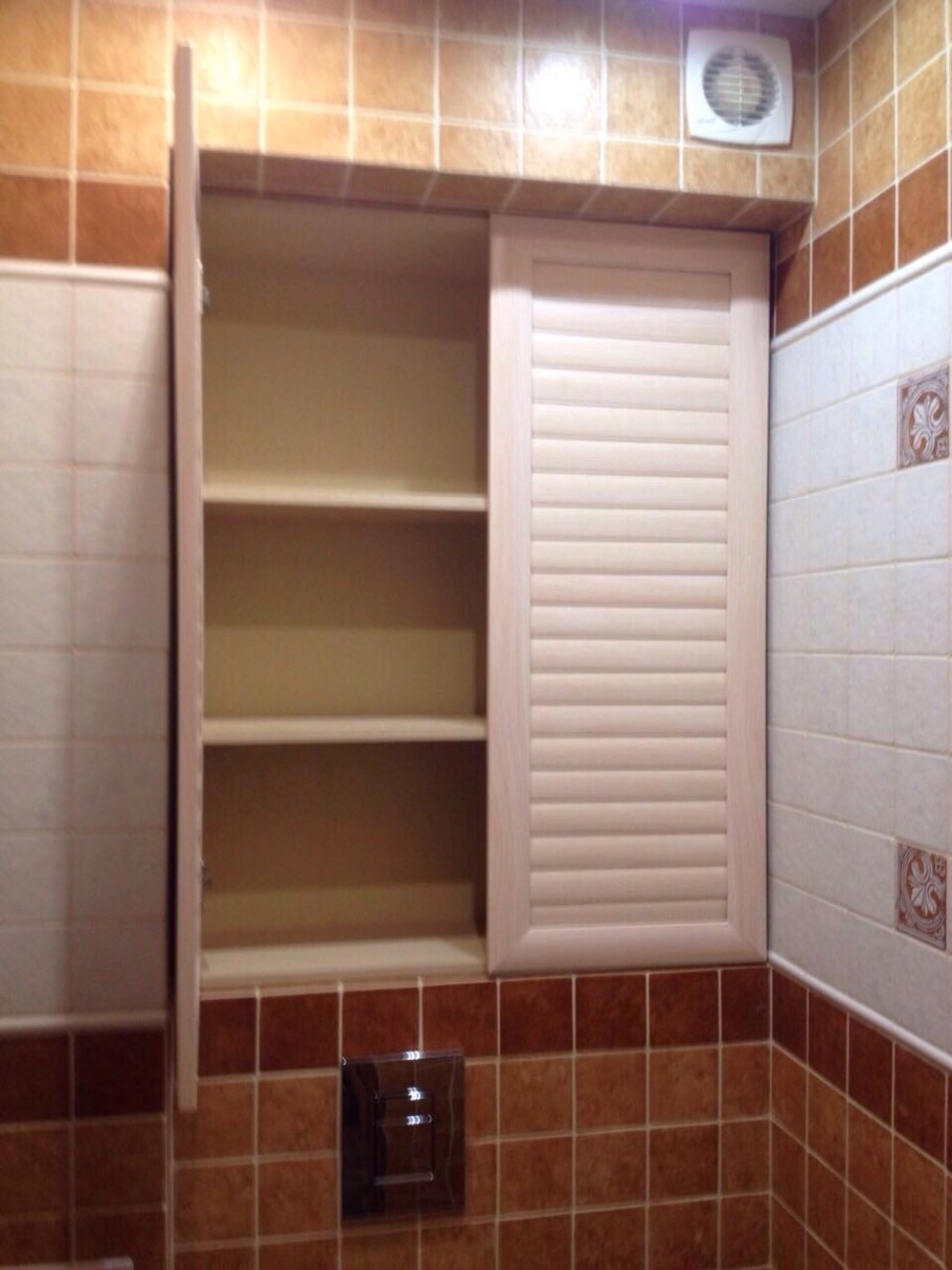 Шкафчик в туалет навесной над унитазом