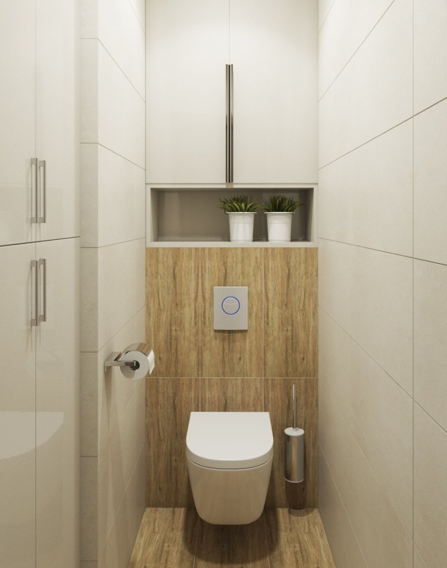 Туалет с подвесным унитазом