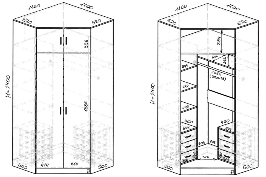 Шкаф угловой БАРОНС групп Alisa -3