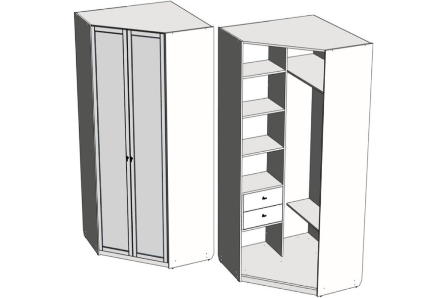 Калипсо шкаф угловой правый
