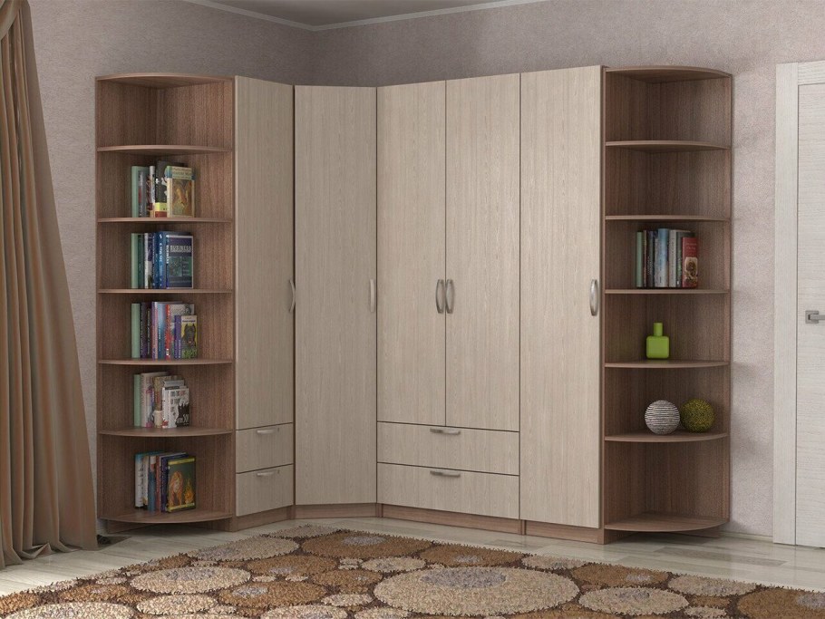 Угловой шкаф распашной