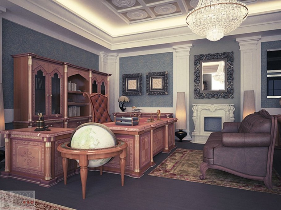 Интерьер кабинет Ампир