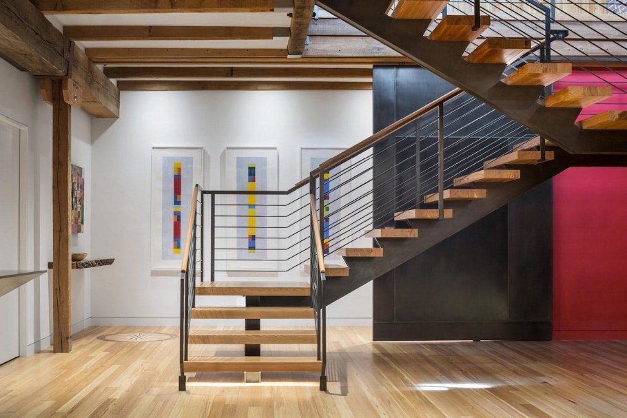 Лестница межэтажная лофт