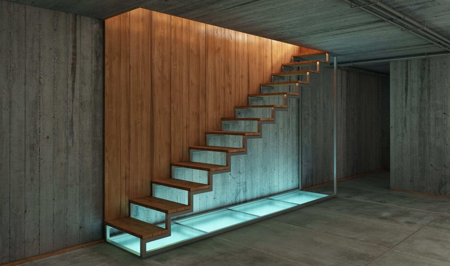 Лестница в подвал в частном доме
