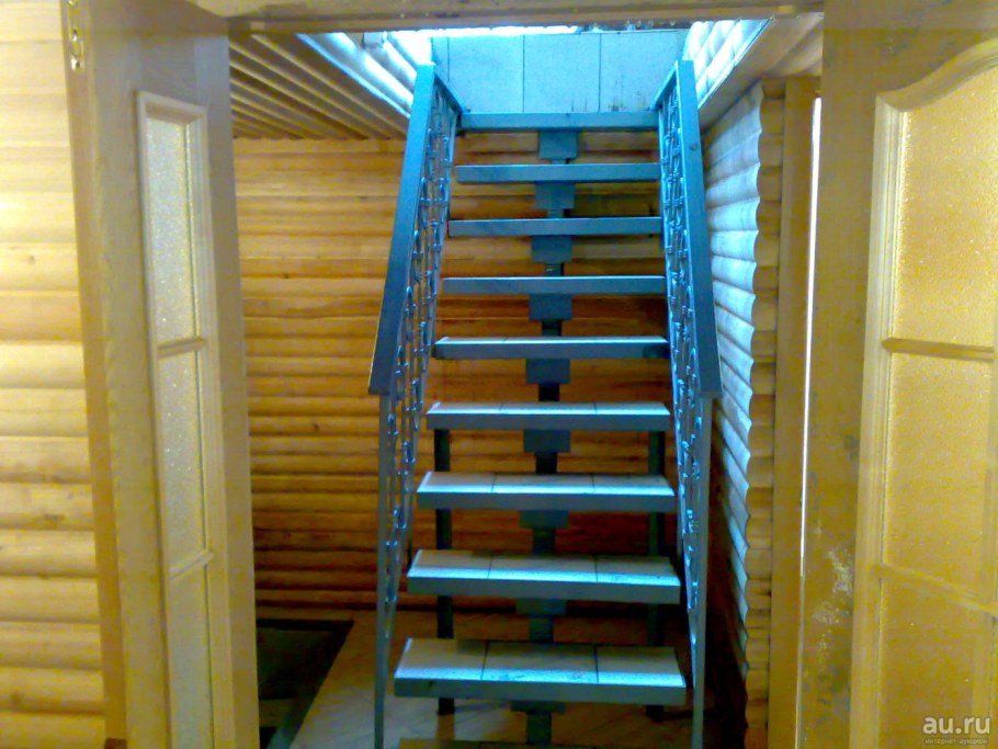 Лестница в погреб 1200*500 из профтрубы