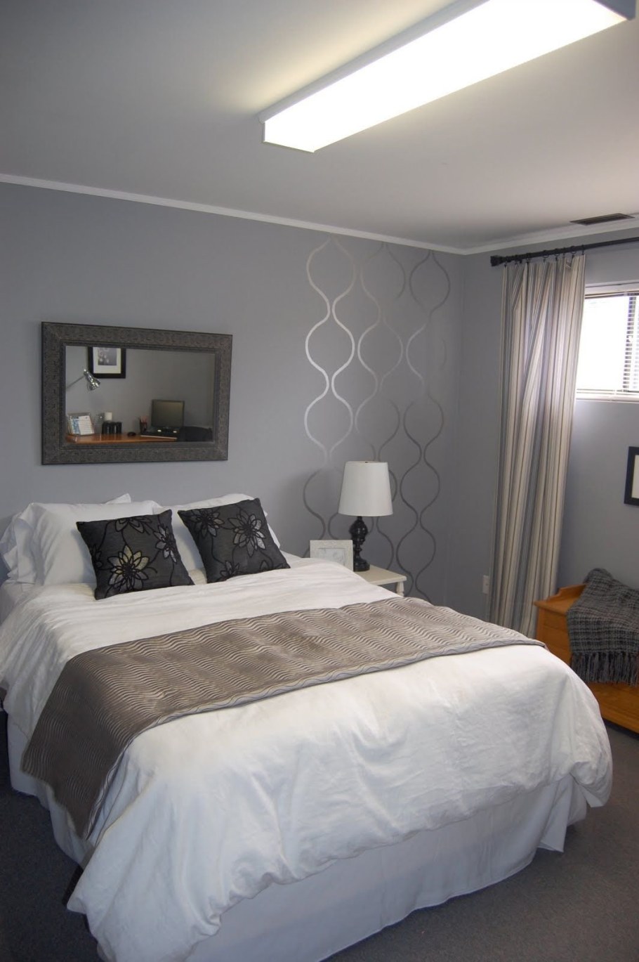 Обои под покраску в спальне