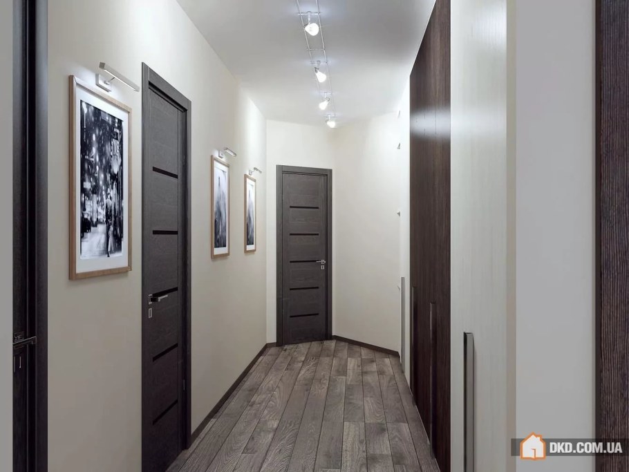 Узкая прихожая пол венге