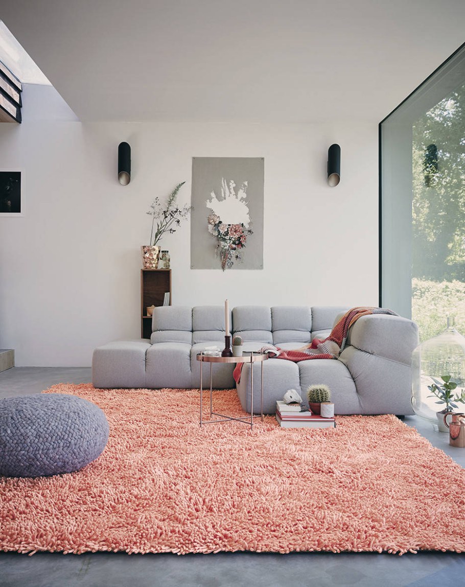 Ковры в интерьере гостиной современный стиль