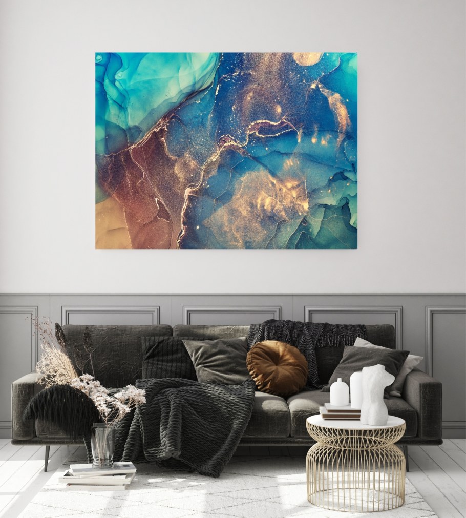 Интерьерная картина бирюзовая