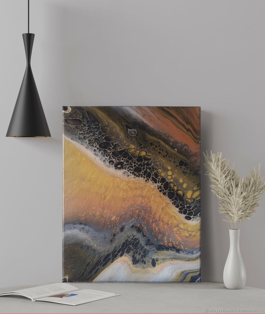 Интерьерная живопись флюид арт