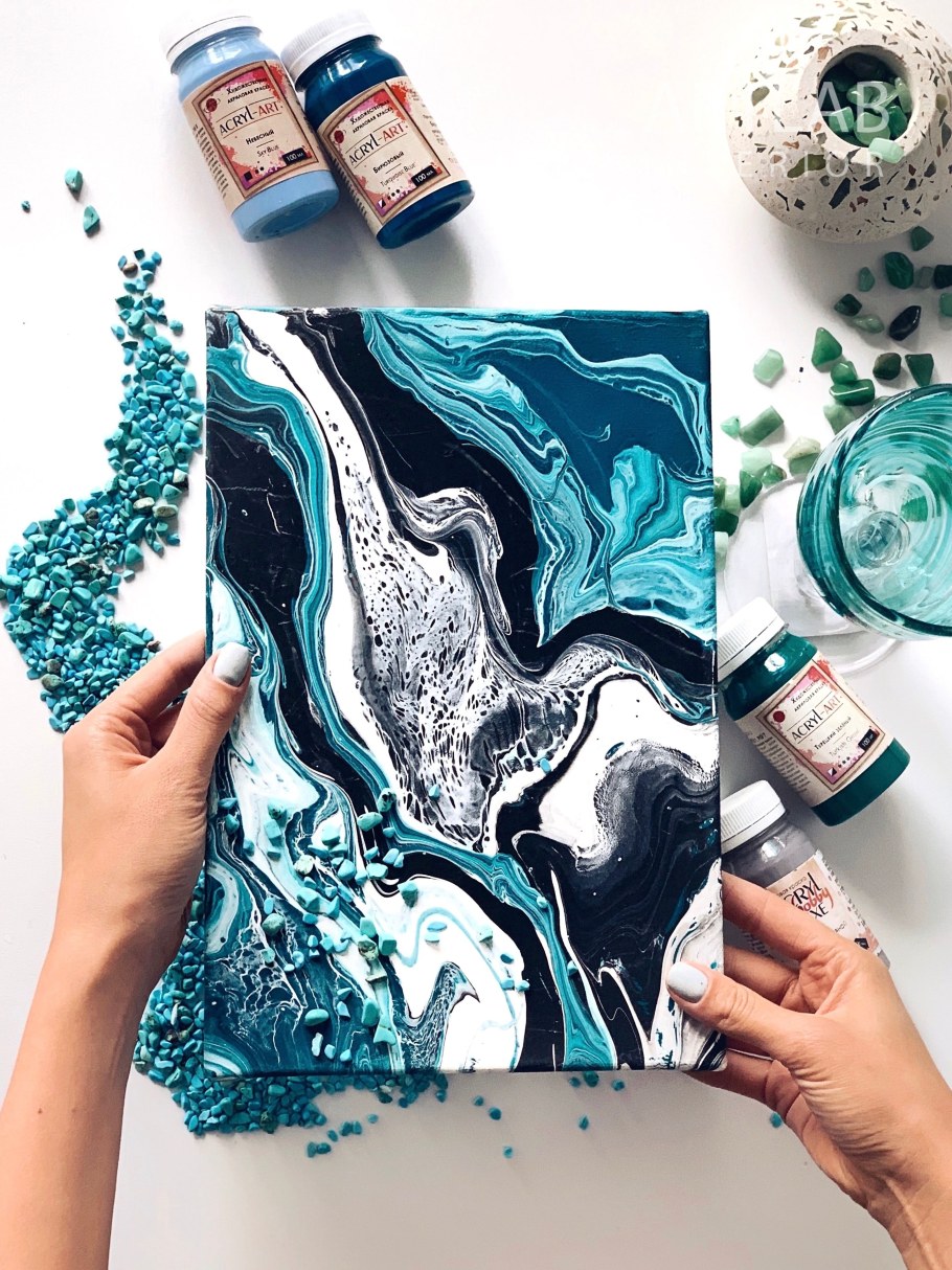 Флюид арт техника рисования