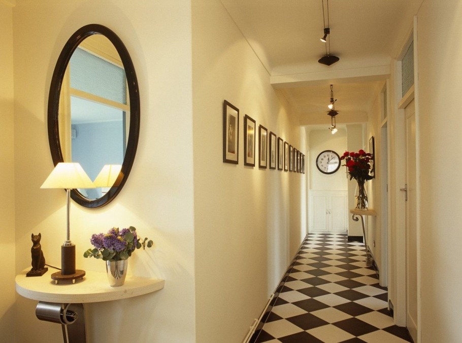 Декор узкого коридора