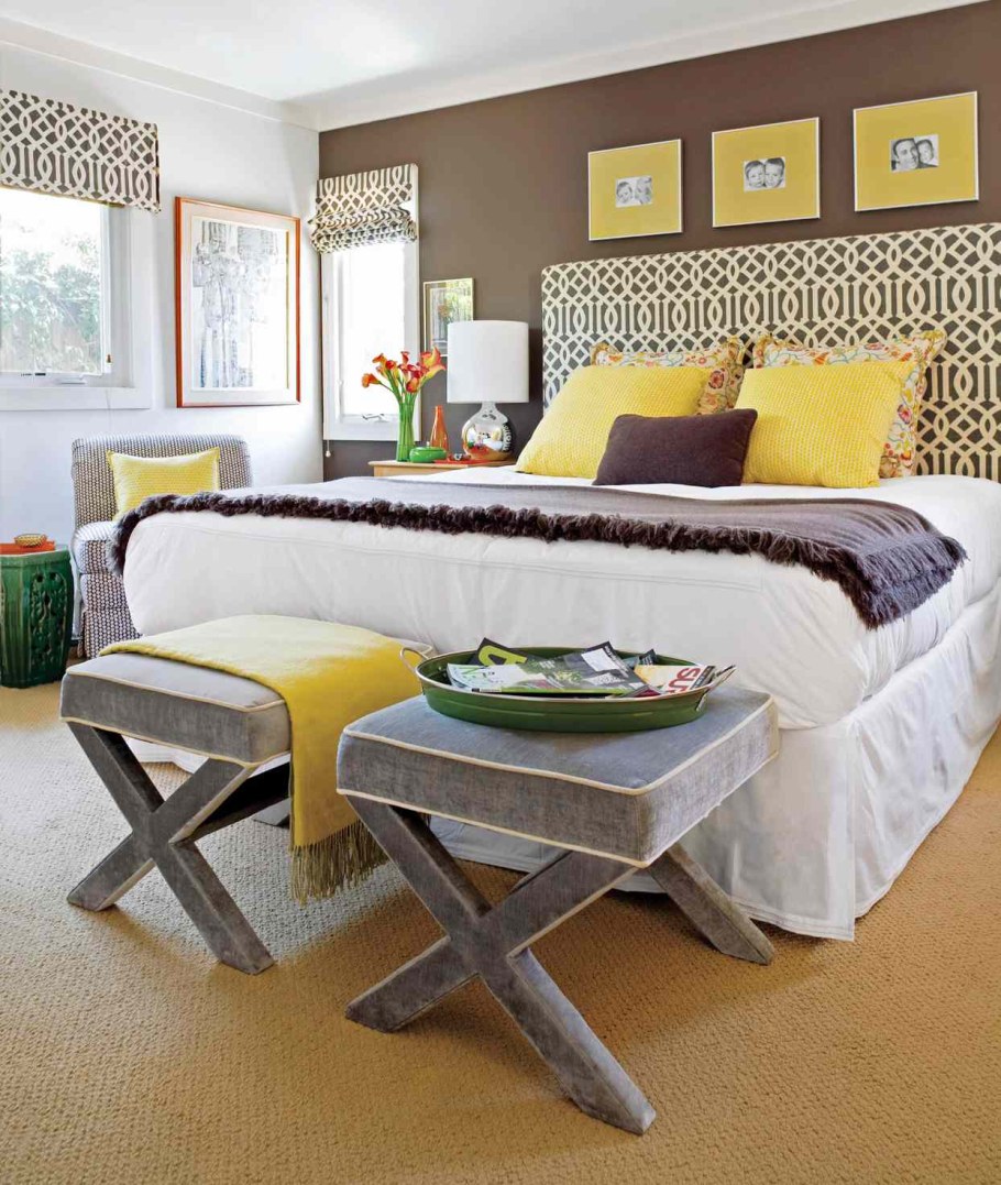 Серый и желтый в интерьере