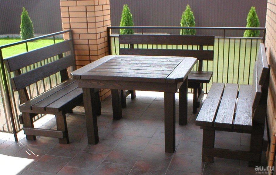 Стол и лавки на террасу