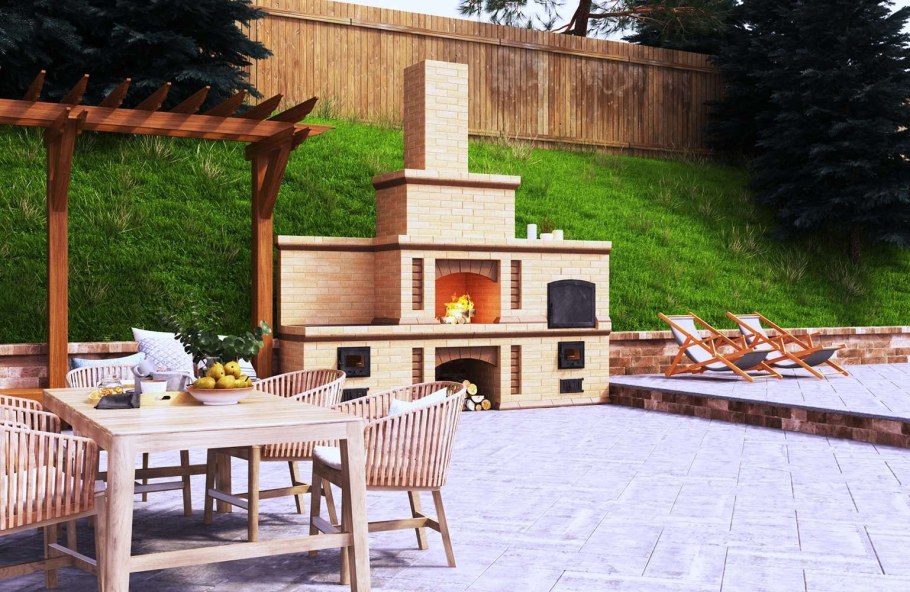 Мангальная зона и зона барбекю