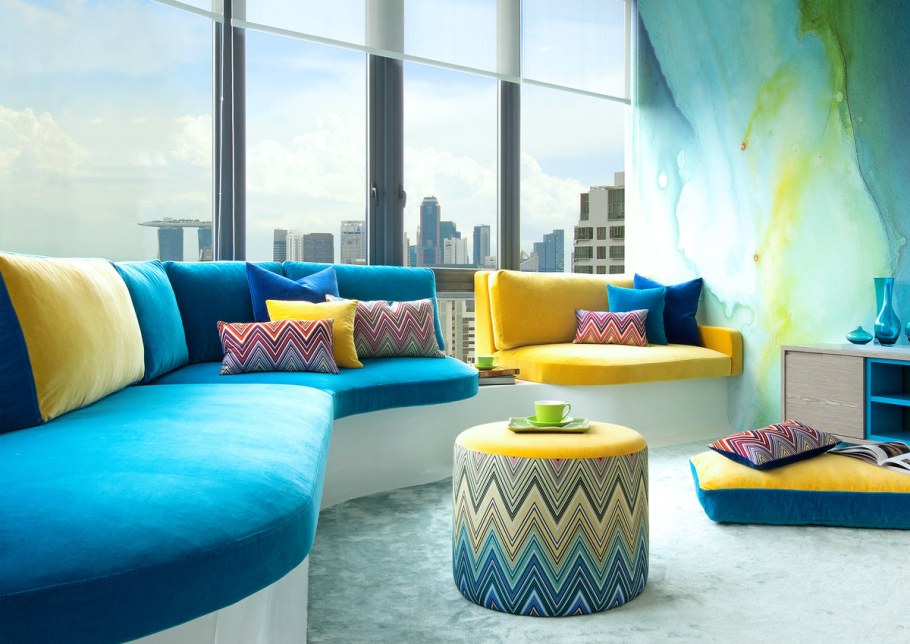 Интерьер в ярких тонах