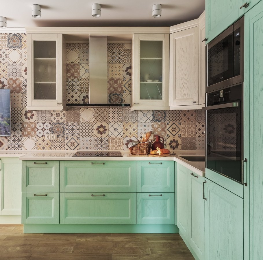 Бирюзовая кухня Леруа Мерлен